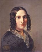 Moritz Daniel Oppenheim Portrait of Fanny Hensel oil painting reproduction